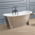 China Classical Enamel Cast Iron Bathtub With Stainless Steel Manufactory